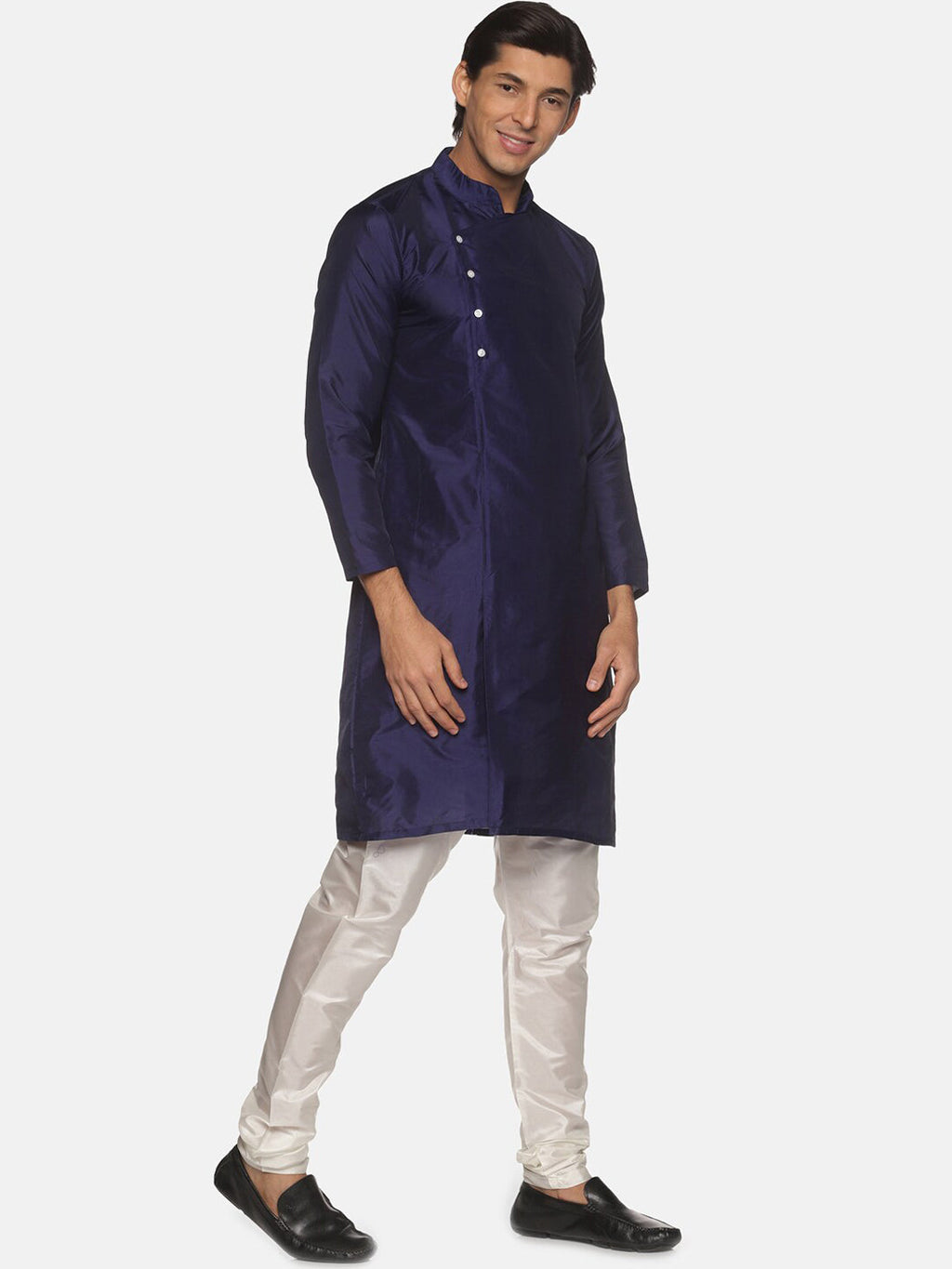 Sethukrishna Mens Navy Blue Kurta with Pyjamas | Grocsy