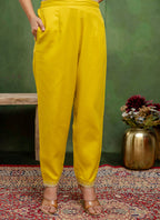 Vellora Cotton Blend Lime Green Casual Wear Embroidery Work Readymade Salwar Suit | Grocsy
