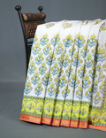 Creame Coloured Combination Printed Cotton Saree By Gayathri Reddy Designer Studio | Grocsy