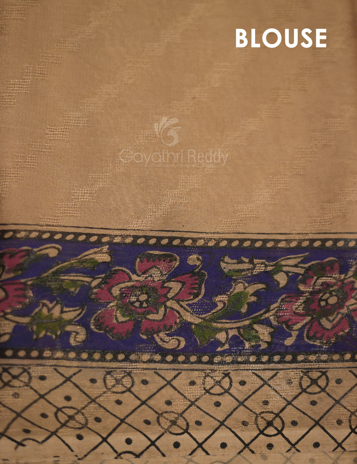 Ink Blue With Light Chikoo Leheriya Georgette Saree By Gayathri Reddy Designer Studio | Grocsy