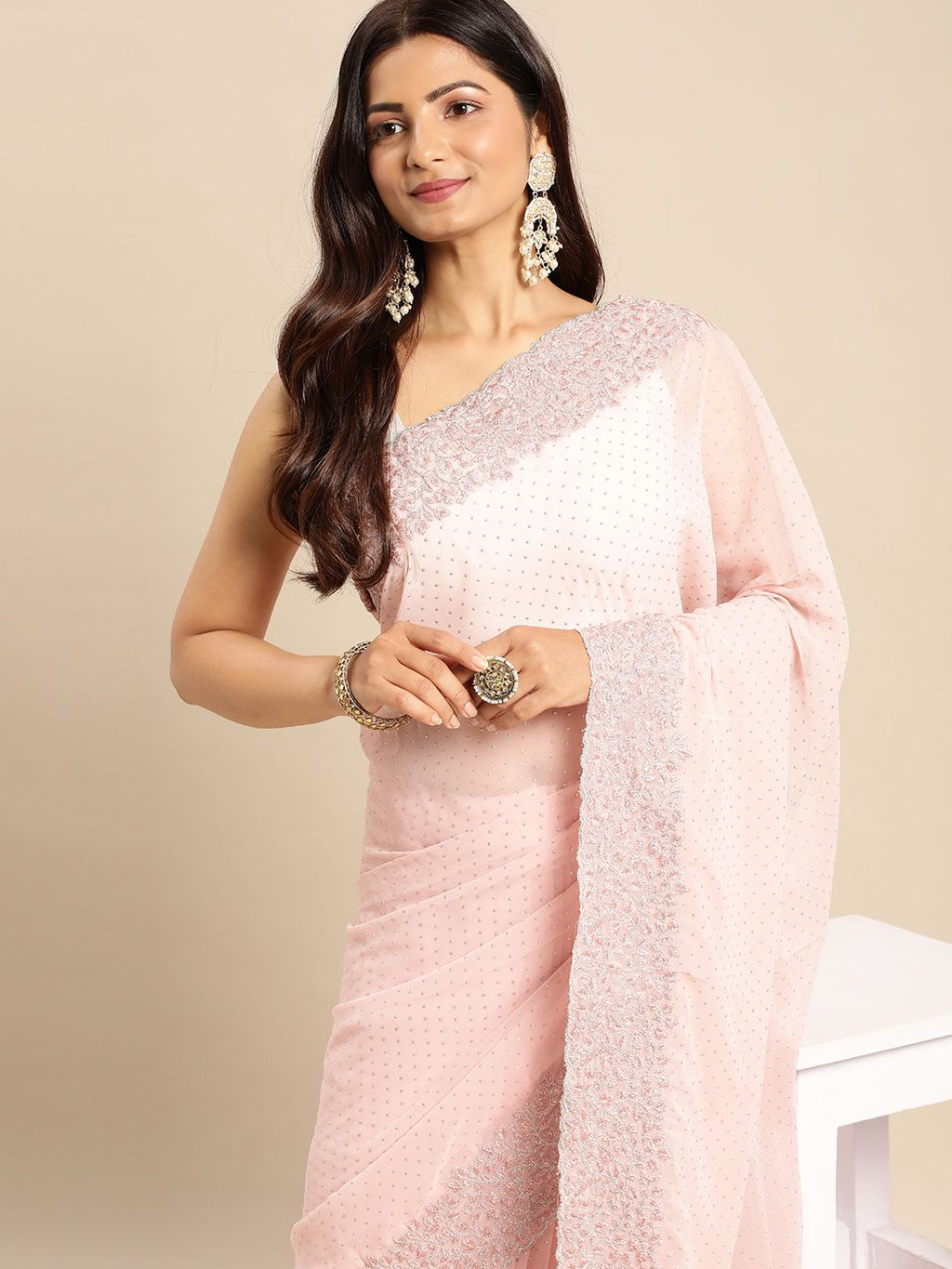 kasee Embellished Beads and Stones Saree | Grocsy