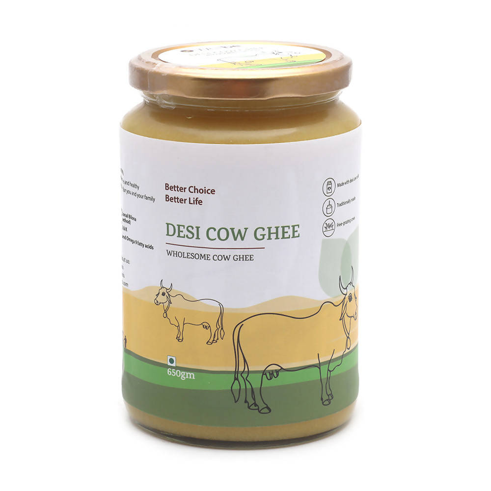 Wellbe Desi Cow Ghee | Indian Hallikar Cow Ghee | Pure A2 Ghee | Natural & Healthy | Better Choice - Better Life | Grocsy