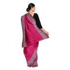 Exclusive Collection 100% Pure Cotton Pink Tant Saree With Hand Weaving Work | Grocsy
