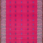 Exclusive Collection 100% Pure Cotton Pink Tant Saree With Hand Weaving Work | Grocsy