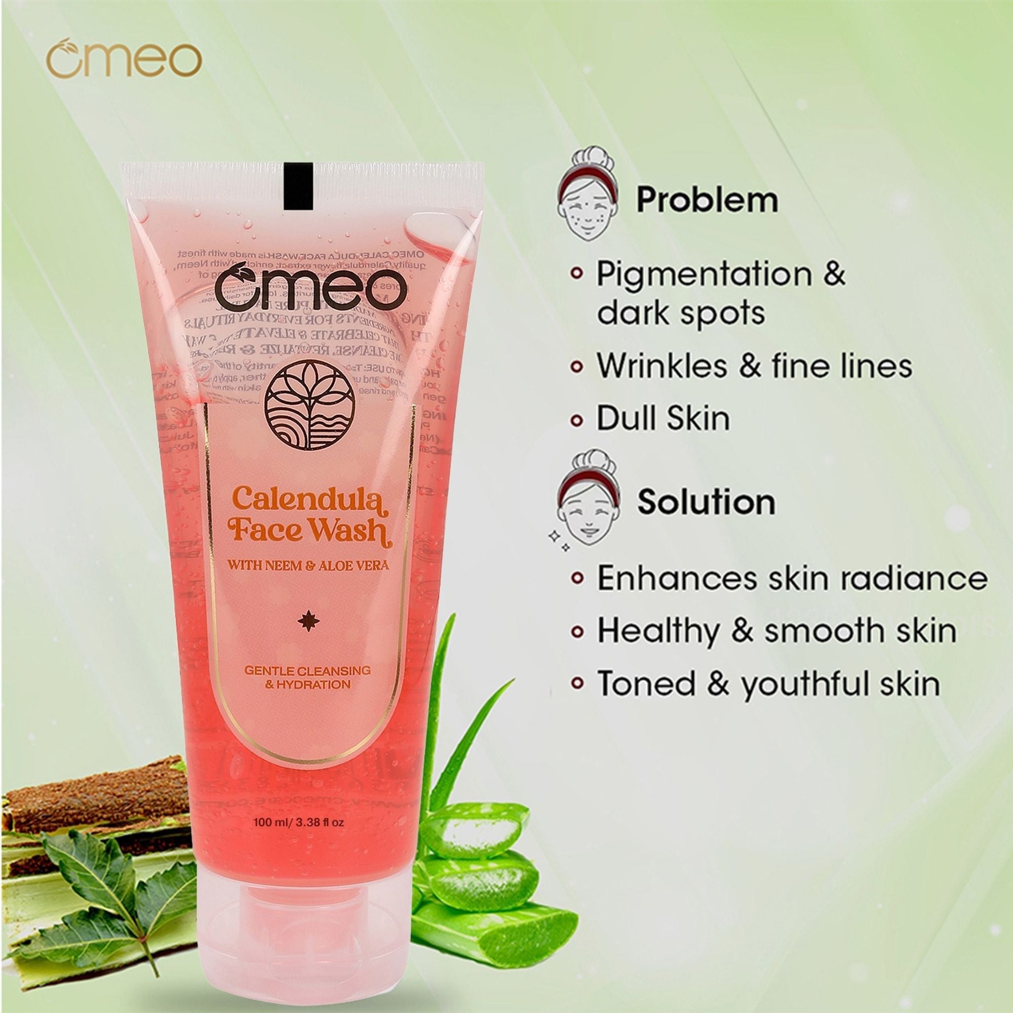 Omeo Calendula Face Wash - Gentle, Daily Use, Safe For All Skin Types | Grocsy