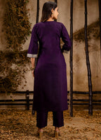 Vellora Viscose Wine Festival Wear Embroidery Work Readymade Salwar Suit | Grocsy
