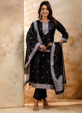 Vellora Cotton Blend Black Party Wear Weaving Work Readymade Salwar Suit | Grocsy