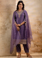 Vellora Chanderi Silk Pink Party Wear Embroidery Work Readymade Salwar Suit | Grocsy