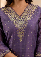 Vellora Chanderi Silk Pink Party Wear Embroidery Work Readymade Salwar Suit | Grocsy