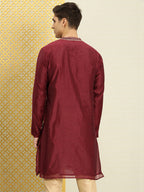 House of Pataudi Men Yoke Design Long Sleeves Jashn Kurta | Grocsy