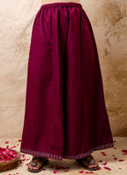 Vellora Silk Blend Wine Casual Wear Embroidery Work Readymade Plazzo Suit | Grocsy