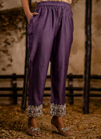 Vellora Silk Blend Lavender Festival Wear Embroidery Work Readymade Salwar Suit | Grocsy