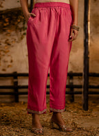 Vellora Silk Blend Pink Party Wear Embroidery Work Readymade Salwar Suit | Grocsy