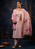 Vellora Shimmer Silk Red Casual Wear Hand Work Readymade Salwar Suit | Grocsy