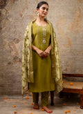 Vellora Shimmer Silk Baby Pink Casual Wear Hand Work Readymade Salwar Suit | Grocsy