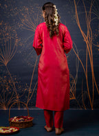 Vellora Shimmer Silk Olive Green Casual Wear Hand Work Readymade Salwar Suit | Grocsy