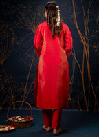 Vellora Shimmer Silk Mustard Casual Wear Hand Work Readymade Salwar Suit | Grocsy