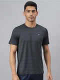 Alcis Striped Slim Fit Anti-Static T-Shirt | Grocsy