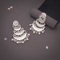 Tehzeeb Creations Gold Polish Moon Layer Design Earrings | Grocsy