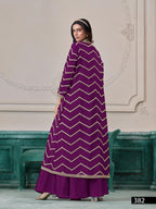 Anaita Purple Chinon Designer Stitched Indo Western | Grocsy