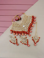 Tehzeeb Creations Kundan Bridal Set for Women & Girls | Grocsy
