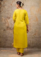 Vellora Silk Blend Yellow Party Wear Embroidery Work Readymade Salwar Suit | Grocsy
