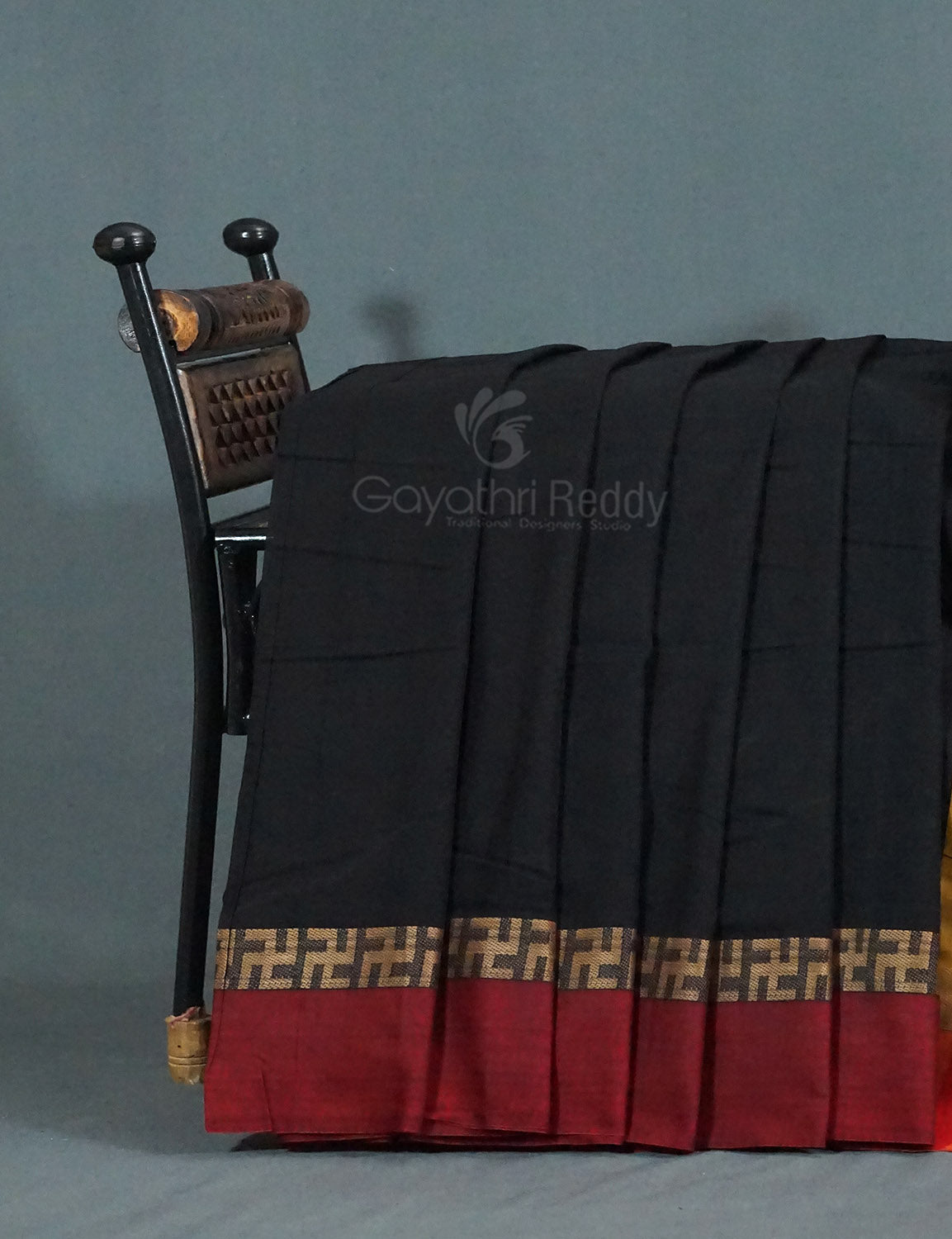 Kalanetha Black Colour Pure Narayanpet Cotton Saree By Gayathri Reddy Designer Studio | Grocsy
