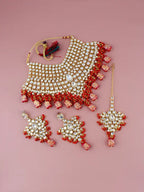 Tehzeeb Creations Kundan Bridal Set for Women & Girls | Grocsy
