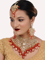 Tehzeeb Creations Kundan Bridal Set for Women & Girls | Grocsy