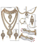 Tehzeeb Creations Traditional Kundan Bridal Set | Grocsy