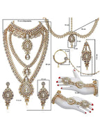 Tehzeeb Creations Traditional Kundan Bridal Set | Grocsy