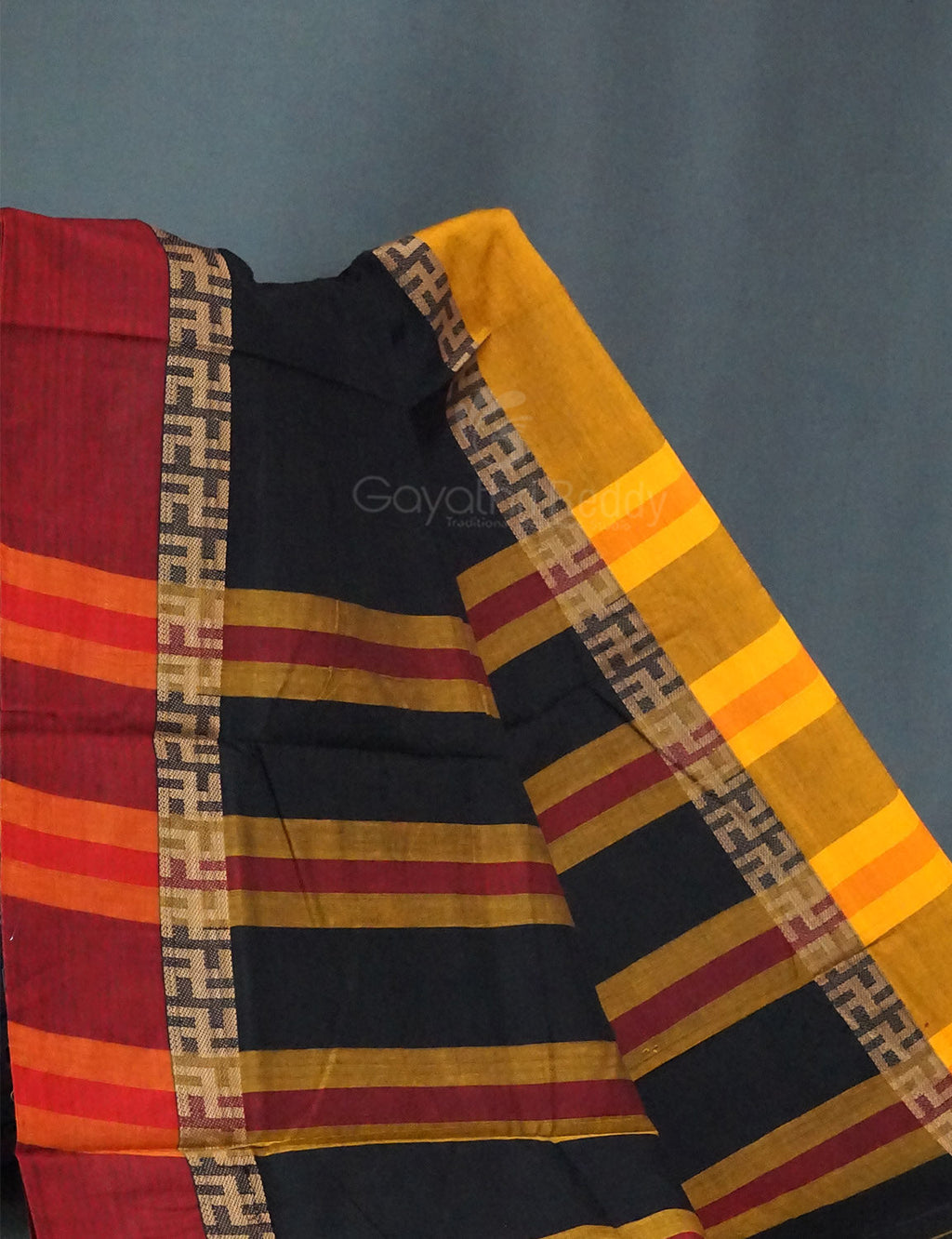 Kalanetha Black Colour Pure Narayanpet Cotton Saree By Gayathri Reddy Designer Studio | Grocsy