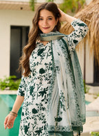 Vellora Green Daily Wear Printed Work Readymade Kurti | Grocsy