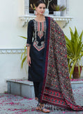 Vellora Silk Blend Black Ocassional Wear Embroidery Work Readymade Salwar Suit | Grocsy