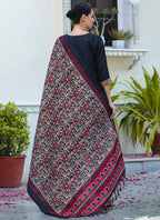 Vellora Silk Blend Black Ocassional Wear Embroidery Work Readymade Salwar Suit | Grocsy