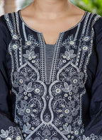 Vellora Silk Blend Black Casual Wear Embroidery Work Readymade Salwar Suit | Grocsy