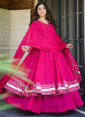 Vellora Georgette Pink Festival Wear Embroidered Work Readymade Gown | Grocsy