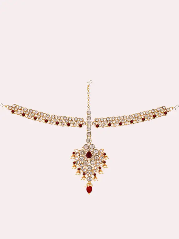 Tehzeeb Creations Bridal Set with sheeshpatti for Girls & Women | Grocsy