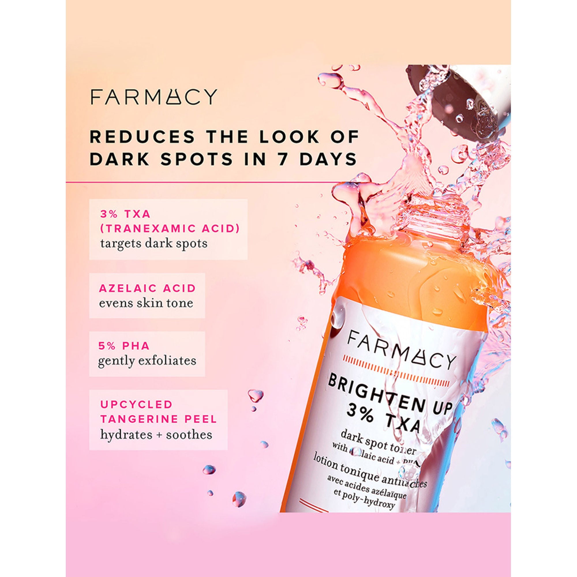 Farmacy Beauty Brighten Up 3% TXA Dark Spot Toner | Grocsy