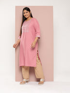 Sztori Plus Size Ethnic Motifs Embroidered Sequinned Gotta Patti Detailed Kurta | Grocsy