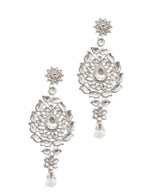 Tehzeeb Creations Platinum Plated Silver Polish Dulhan Bridal Jewelry Set 8 Pcs | Grocsy