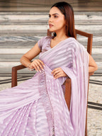 Tikhi Imli Striped Woven Design Saree | Grocsy