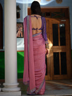 Stylee Lifestyle Magenta Art Silk Woven Saree | Grocsy