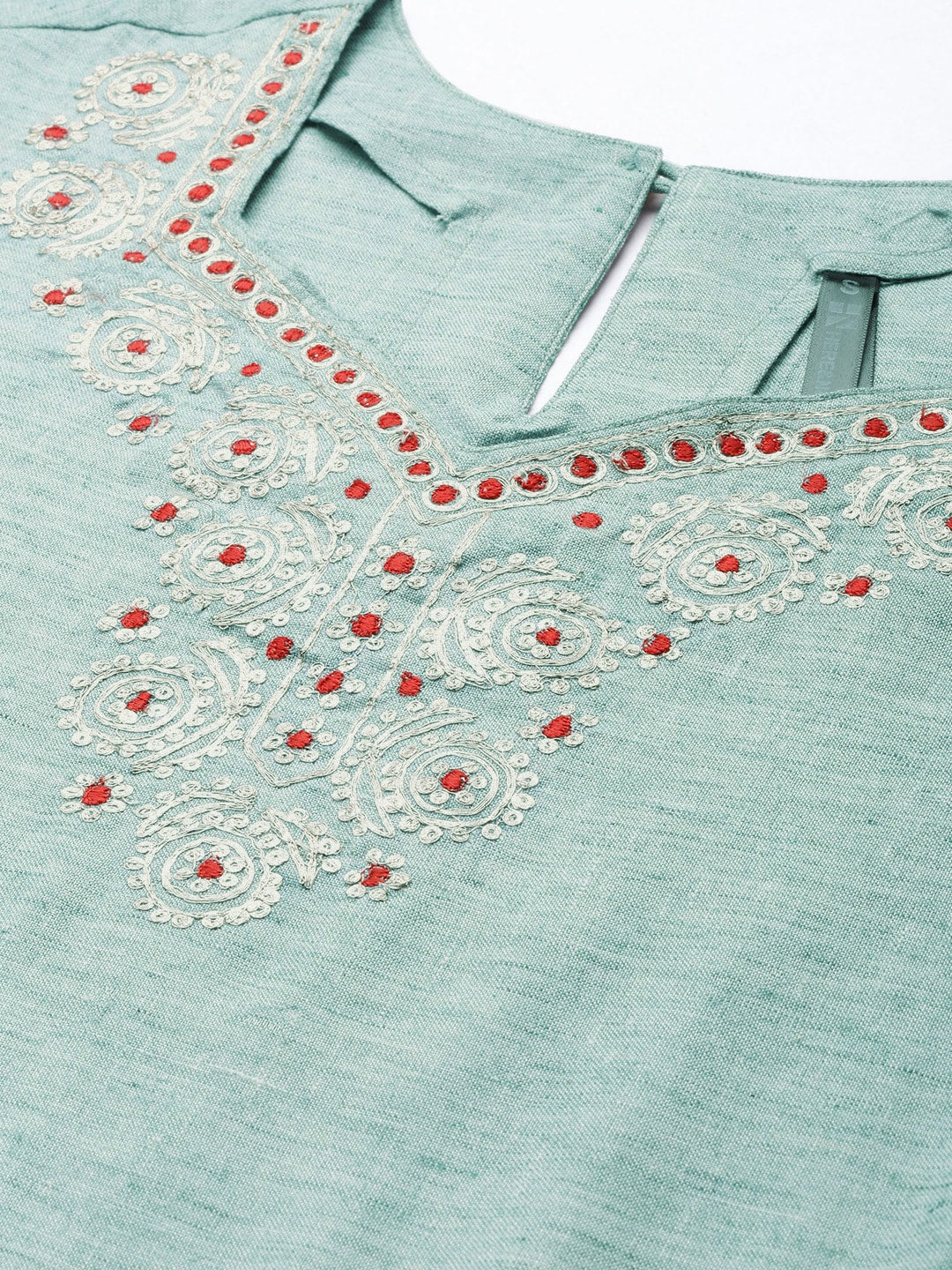 HERE&NOW Women Embroidered Ethnic Motifs Yoke Design Anarkali Kurta | Grocsy