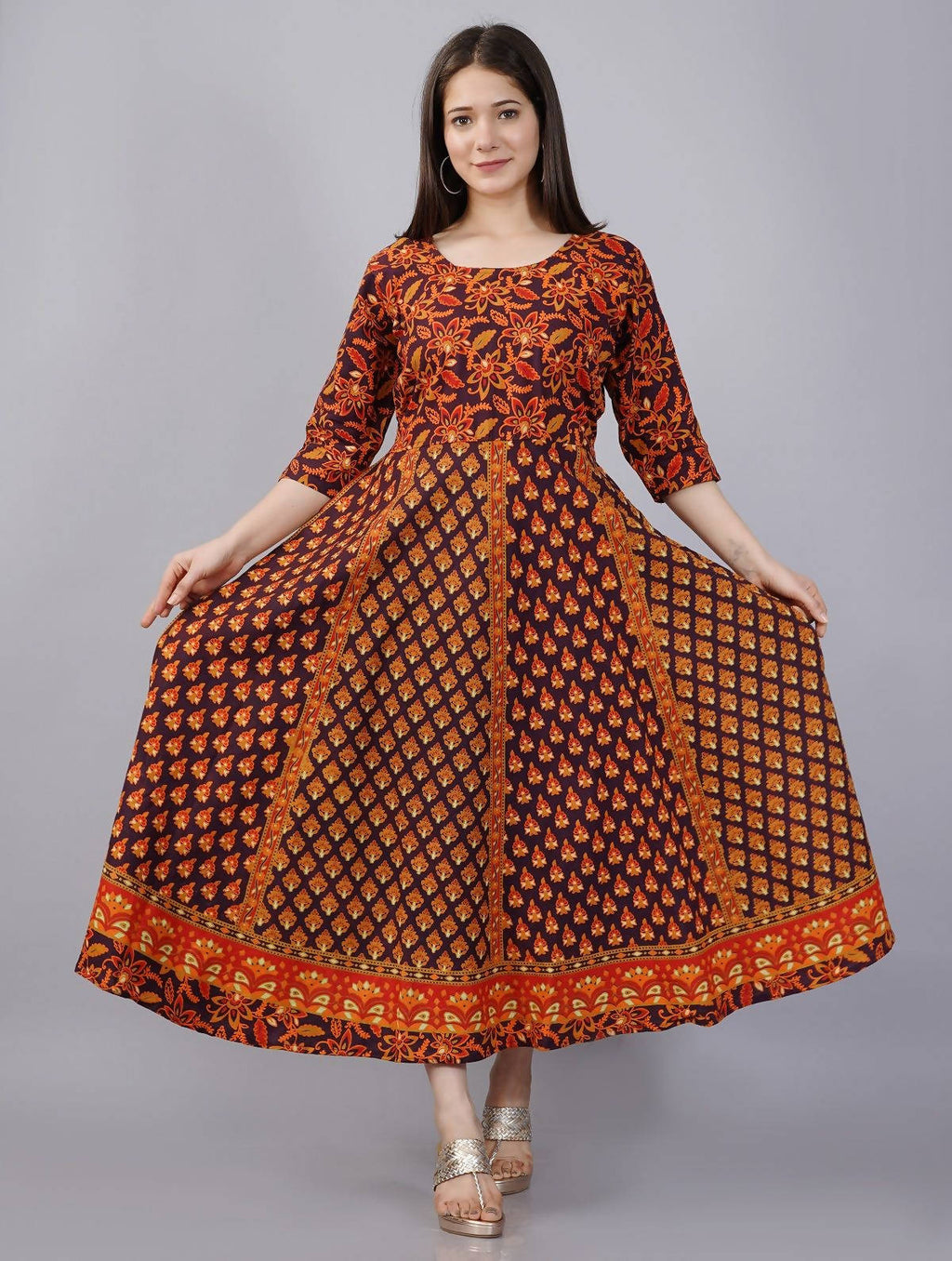 Vamika Multicolor Cotton Printed Party/Casual Wear Kurti (GAM28K) | Grocsy