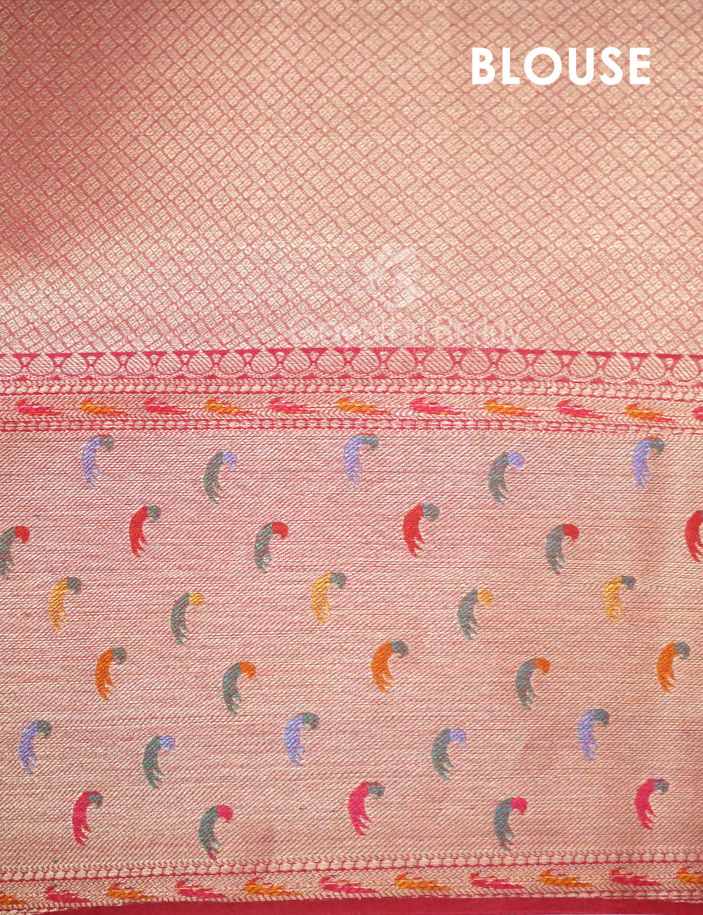 Shades of Red Colour Floral Design Banaras Semi Silk Saree By Gayathri Reddy Designer Studio | Grocsy