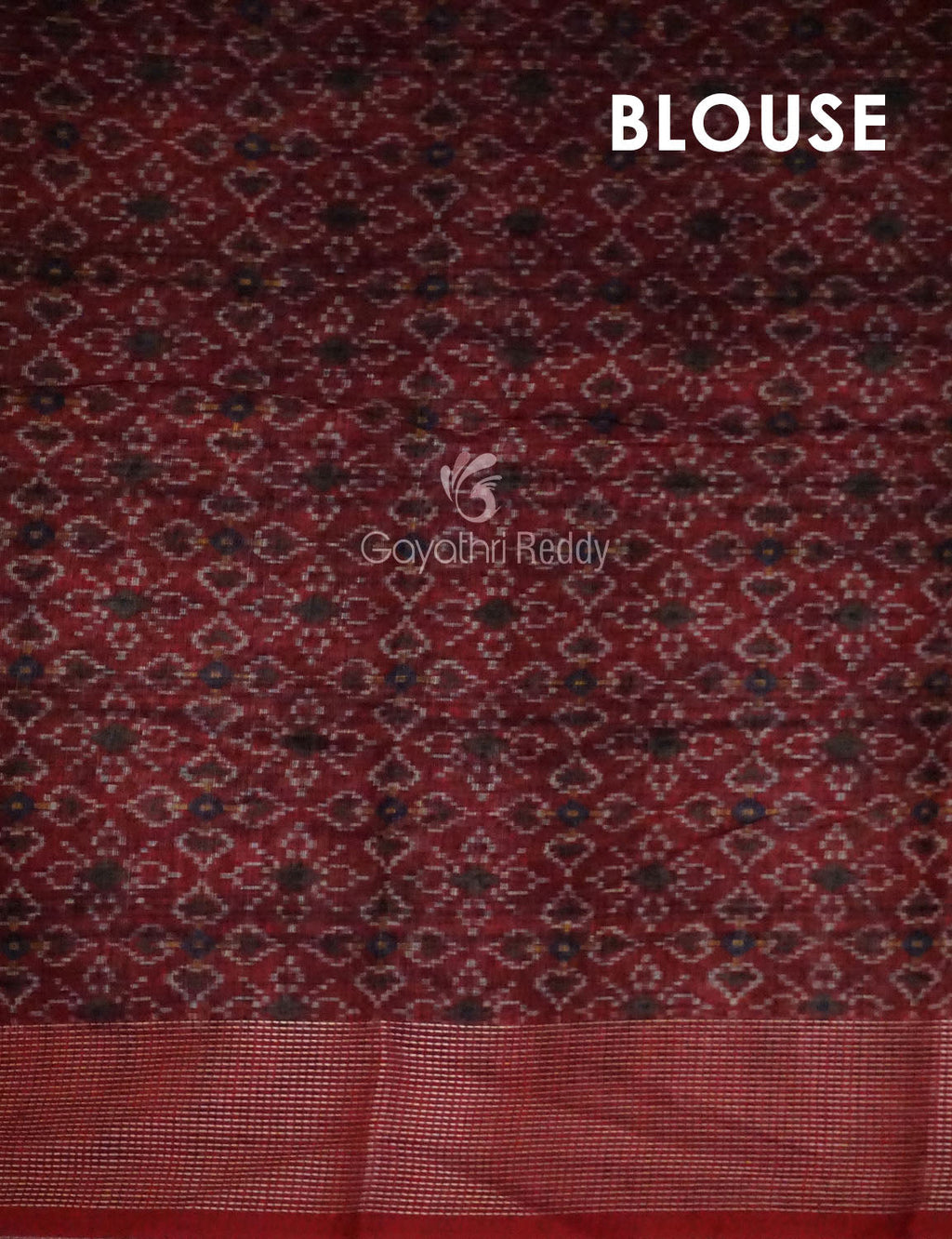 Maroon Colour Patola Design Semi Chanderi Saree By Gayathri Reddy Designer Studio | Grocsy