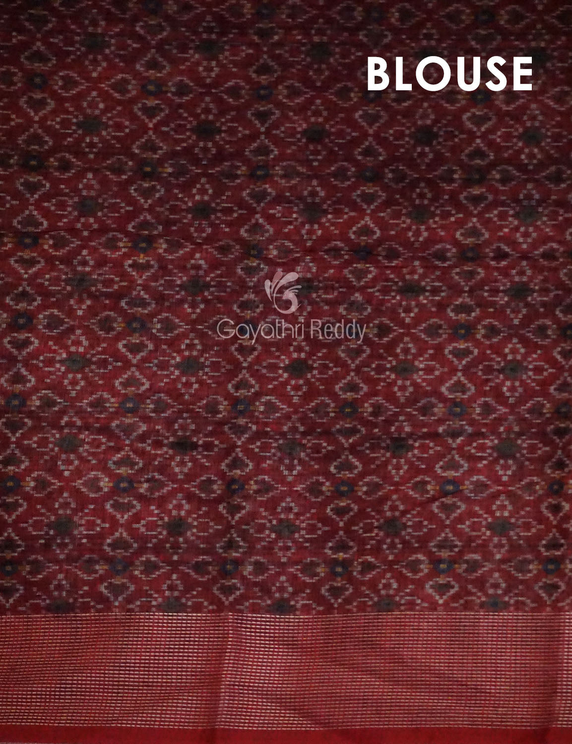 Maroon Colour Patola Design Semi Chanderi Saree By Gayathri Reddy Designer Studio | Grocsy