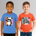 Chilins Round Neck Printed Super Combed Cotton T-shirt (Pack of 2) | Grocsy