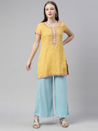 Souchii Blue Knitted Palazzos | Grocsy